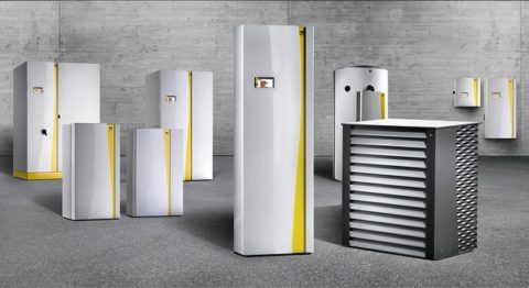 Image shows a heat pump range, with different models varying in size.