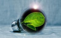 Image illustrates how to reduce your global footprint., and green energy